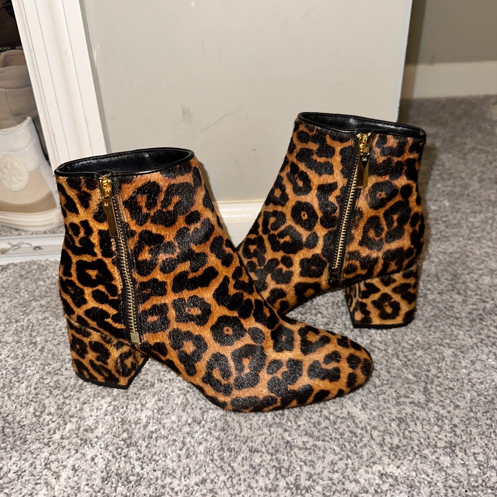 Michael Kors Leopard Print Calf Hair Boots